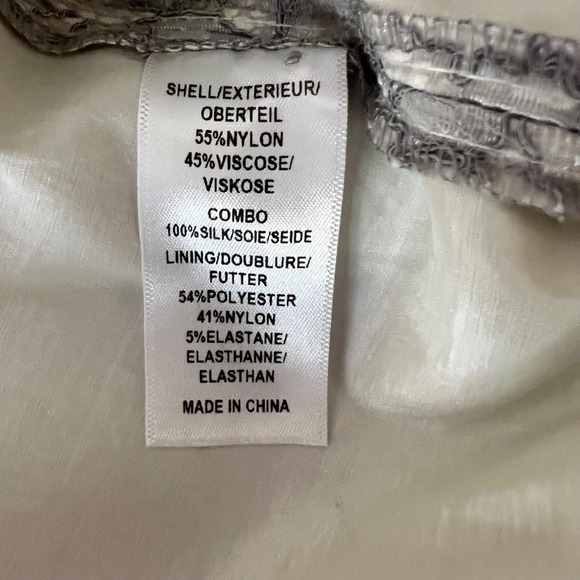 Adrianna Papell Womens Gray Lace Peplum Midi Dress Sz 8 Mother of Bride READ - Picture 4 of 13